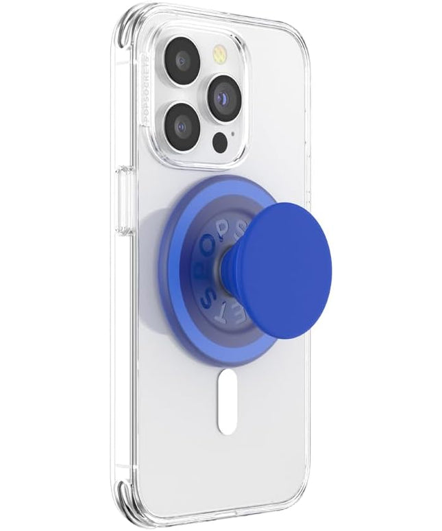 PopSockets Phone Grip for MagSafe with Kickstand, Magnetic Stand, Swappable Top, Secure Hold for iPhone MagSafe Cases, Phone & Tablet Grip - Cobalt