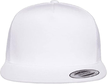 Yupoong 5-Panel YP Classic Trucker Cap | High Profile Flat Visor Snapback | OSFM | Bulk Packs Available