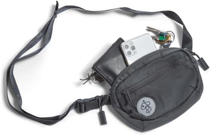 Baboon to the Moon Fanny Pack Mini 1.5L Compact Waist Bag Water Repellent Crossbody Belt Bag Lightweight Travel Everyday Bag for Men Women, Grey