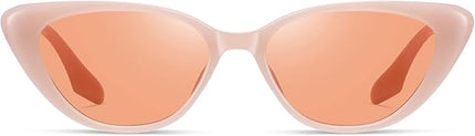 Retro Vintage Narrow Cat Eye Sunglasses for Women 90s Small Chic Style Trendy Sunnies UV400 Protection FZN7514