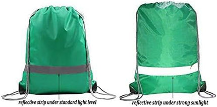 BeeGreen Drawstring Backpack Bags 20,30,50 Packs Reflective String Bags for Gym Sport Trip Cinch Sack DIY for Women Men