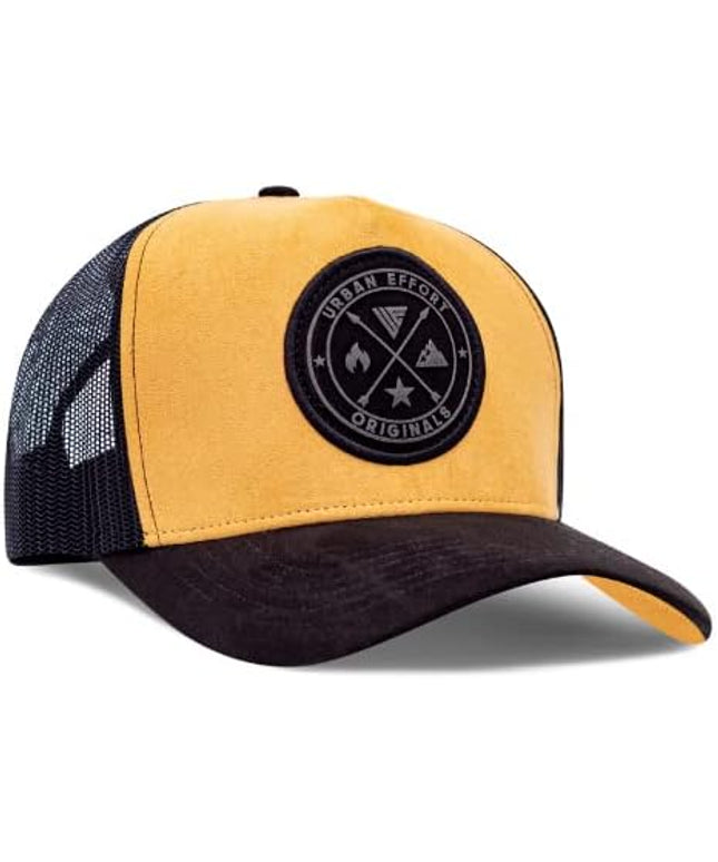 Urban Effort Mesh Back Cap - for Men and Women Baseball Hat 5-Panel Trucker Hat - Great Snapback Closure for Hunting & Hiking