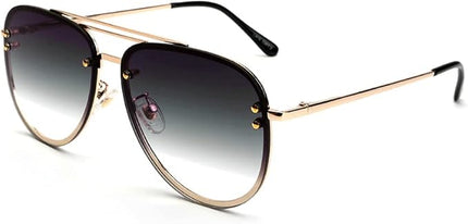 Trendy Oversized Aviator Sunglasses Womens, Retro Cute Big Shades Women's Fashion Sun Glasses UV Protection VF2203