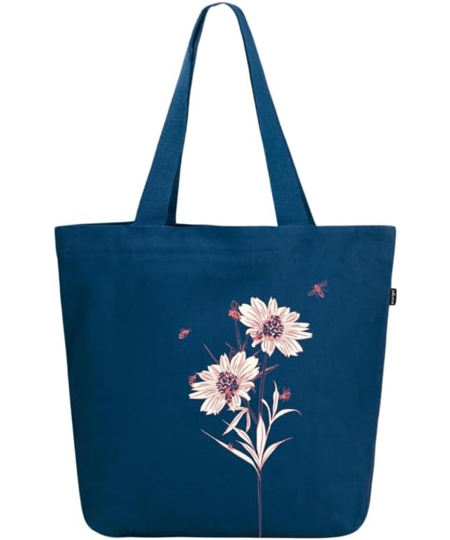 Ecoright Aesthetic Canvas Tote Bag for Women Large Zipper Tote Bags with Pocket, Womens Tote Bag for Yoga, Work, Beach