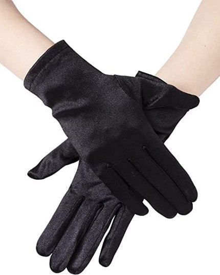 Sahabowi Satin Gloves Formal Bridal Banquet Party Wedding Opera Solid Colorful Mitten For Women