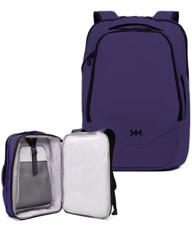 Knack Small Series 2 Laptop Backpack Fits up to 16 Inch Laptops - Knack Bags Carry-On Backpack, TSA Approved, Expandable Travel Backpacks With 2 Day Outfit Capacity, Berry Blue