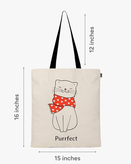 Eco Right Tote Bag for Women, Reusable Grocery Bag, Canvas Tote Bag for Shopping, Cotton Bag for Daily Use, Gifts for Women