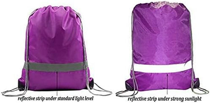 BeeGreen Drawstring Backpack Bags 20,30,50 Packs Reflective String Bags for Gym Sport Trip Cinch Sack DIY for Women Men