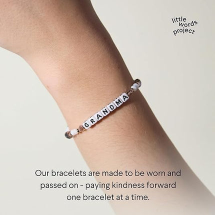 Little Words Project Mother's Day Gifts, The Original Word Bracelet, Made with Colorful Beads and Plated Brass Hardware, Handcrafted Design & Positive Message