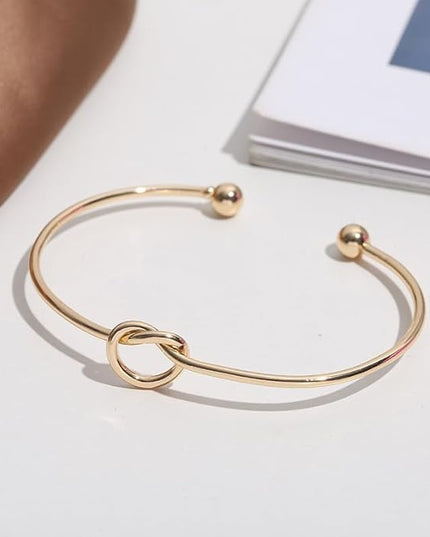 18K Gold Plated Bracelets for Women Dainty Gold Bangle Cuff Bracelets Non Tarnish Love Friendship Jewelry Gifts