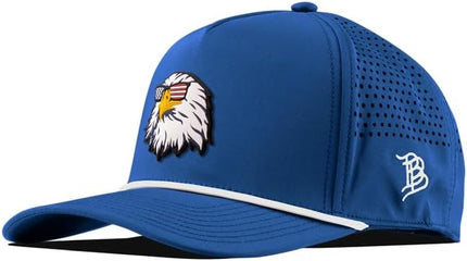Branded Bills Party Eagle PVC Curved 5 Panel Rope Hat, Fits 7-7 7/8, Adjustable Snapback | Lightweight, Comfort Stretch