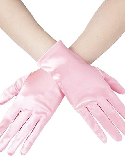 Sahabowi Satin Gloves Formal Bridal Banquet Party Wedding Opera Solid Colorful Mitten For Women
