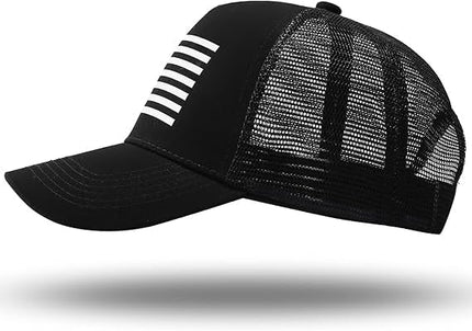 American Flag Trucker Hat - Snapback Hat, Baseball Cap for Men Women - Breathable Mesh Side, Adjustable Fit - for Casual Wear