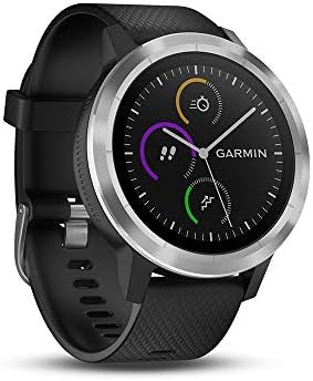 Garmin Smartwatch Vivoactive 3 1,2in GPS Waterproof 5 ATM Glonass Black Stainless Steel (Renewed Premium)