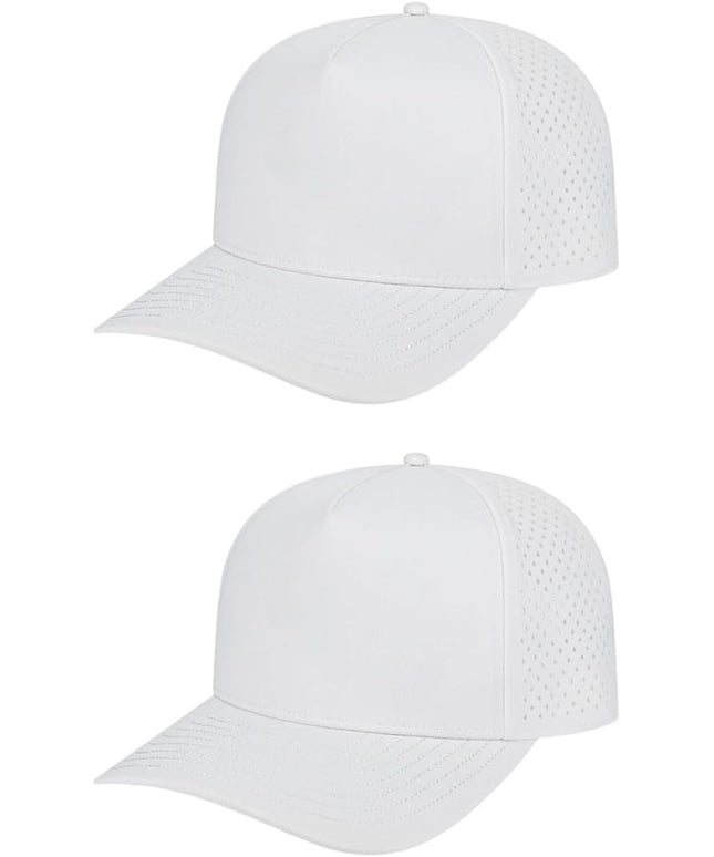 Cap America i8540 Premium Water-Resistant Perforated Medium Profile 5-Panel Cap w/UV Guard & Adjustable Snapback
