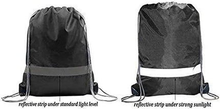 BeeGreen Drawstring Backpack Bags 20,30,50 Packs Reflective String Bags for Gym Sport Trip Cinch Sack DIY for Women Men