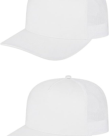 Cap America i3039 Classic 5 Panel Mid Profile Structured Trucker Mesh Back Cap w/ & Adjustable Snapback