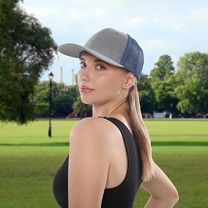kozinu Unisex Trucker Hats Blank Mesh Snapback Hats Sport Plain Baseball Caps Adjustable Fitted Hat