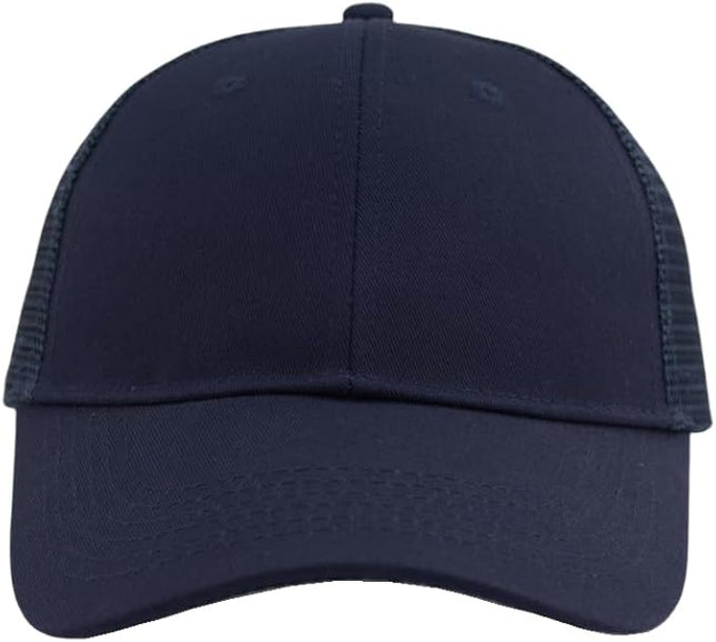 TSSGBL Classic Mesh Trucker Hat, Small & OSFM & XXL Options, Men Women Basic Adjustable Snapback Plain Blank Baseball Cap