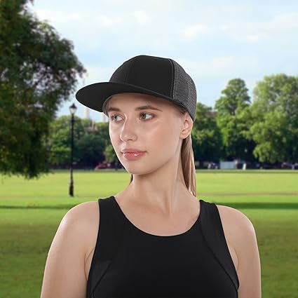kozinu Unisex Trucker Hats Blank Mesh Snapback Hats Sport Plain Baseball Caps Adjustable Fitted Hat