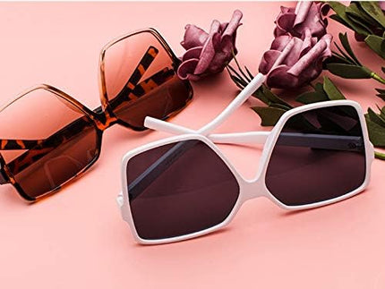 Dollger Oversized Square Sunglasses for Women Big Large Wide Fashion Shades for Men UV Protection Unisex