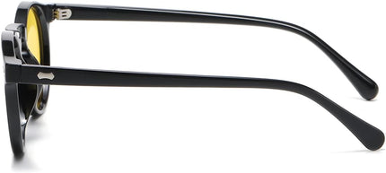 Gleyemor Vintage Polarized Sunglasses for Men Round Sunglasses UV400 Protection Retro Hand-crafted Acetate Frame