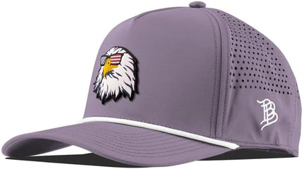 Branded Bills Party Eagle PVC Curved 5 Panel Rope Hat, Fits 7-7 7/8, Adjustable Snapback | Lightweight, Comfort Stretch
