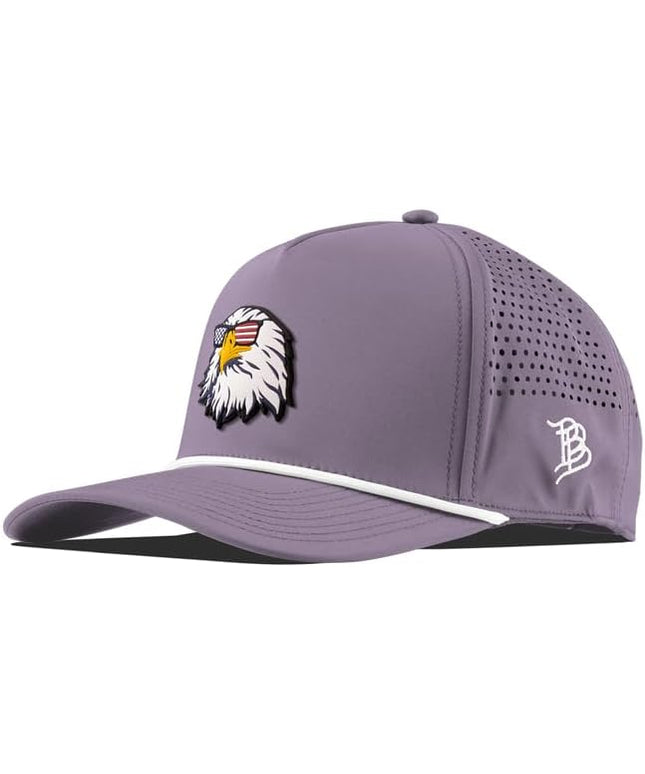 Branded Bills Party Eagle PVC Curved 5 Panel Rope Hat, Fits 7-7 7/8, Adjustable Snapback | Lightweight, Comfort Stretch