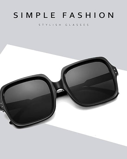 Dollger Oversized Square Sunglasses for Women Big Large Wide Fashion Shades for Men UV Protection Unisex