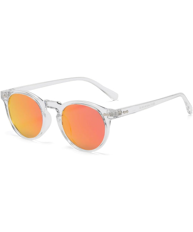 Gleyemor Vintage Polarized Sunglasses for Men Round Sunglasses UV400 Protection Retro Hand-crafted Acetate Frame