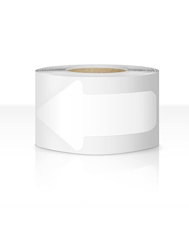 Arrow Floor Marking Sticker Sign - 200 PCS White Decal Tape 2"4"