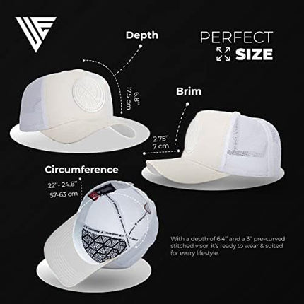 Urban Effort Mesh Back Cap - for Men and Women Baseball Hat 5-Panel Trucker Hat - Great Snapback Closure for Hunting & Hiking