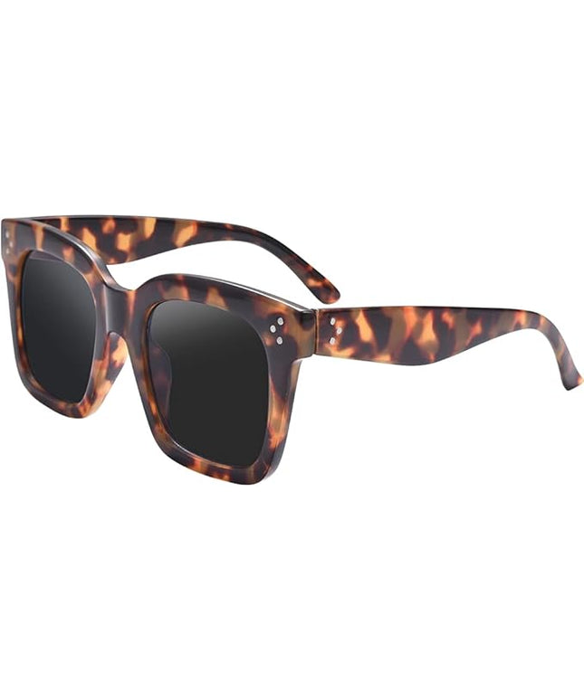 Vintage Women Oversized Sunglasses Designer Luxury Square Sun Glasses UV400 Protection Flat Lens