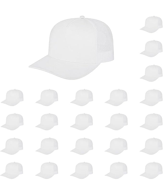 Cap America i3039 Classic 5 Panel Mid Profile Structured Trucker Mesh Back Cap w/ & Adjustable Snapback