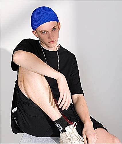 50% Wool Warm Cuffed Swag Knit Short Fisherman Beanie for Men Women Winter Hats Trawler Skull Cap