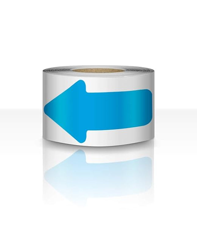 Arrow Floor Marking Sticker Sign - 200 PCS Blue Decal Tape 3"6"