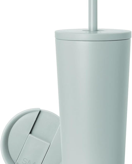 Simple Modern Insulated Tumbler with Lid and Straw | Iced Coffee Cup Reusable Stainless Steel Water Bottle Travel Mug | Gifts for Women Men Her Him | Classic Collection | 20oz | Sea Glass Sage