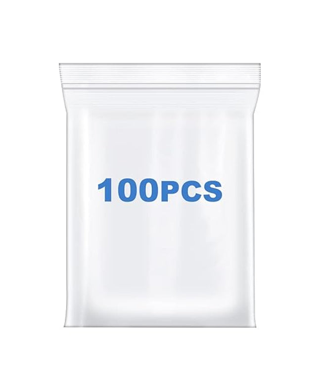 Somoga 100 PCS 4" x 5" Thick 4 Mil Small Clear Zip Poly Bags Plastic Reclosable Zip Seal Lock Bags Heavy-Duty Necklace Ring Coin Beads Jewelry Pill Zipper Bag