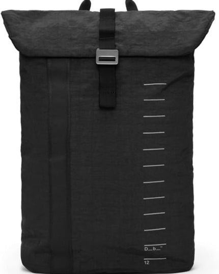 Db Journey Essential Backpack - Minimalist Rolltop Backpack with Laptop Compartment for Work & Gym, Lightweight Travel Backpack with Luggage Attachment, Water Bottle Pocket, 12L - Charcoal Grey