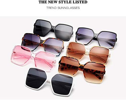 Dollger Oversized Square Sunglasses for Women Big Large Wide Fashion Shades for Men UV Protection Unisex