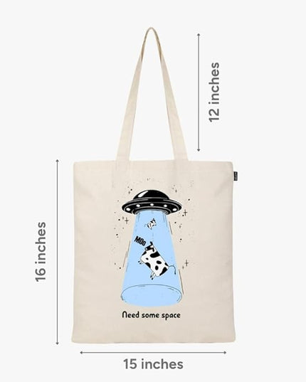 Eco Right Tote Bag for Women, Reusable Grocery Bag, Canvas Tote Bag for Shopping, Cotton Bag for Daily Use, Gifts for Women