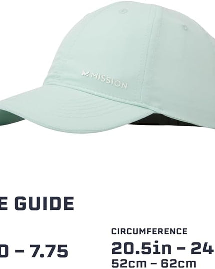 MISSION Cooling UPF Performance Hat - Unisex One Size Cap for Workouts, Golf & Running - Sweat & Water Activated Technology