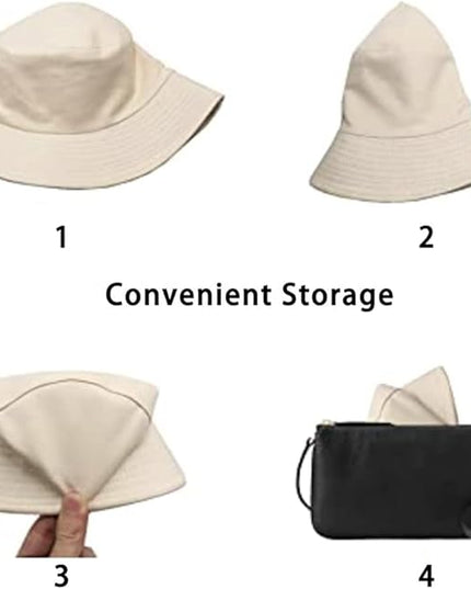 Malaxlx Unisex Bucket Hat Beach Sun Hat Aesthetic Fishing Hat for Men Women Teens, Reversible Double-Side-Wear