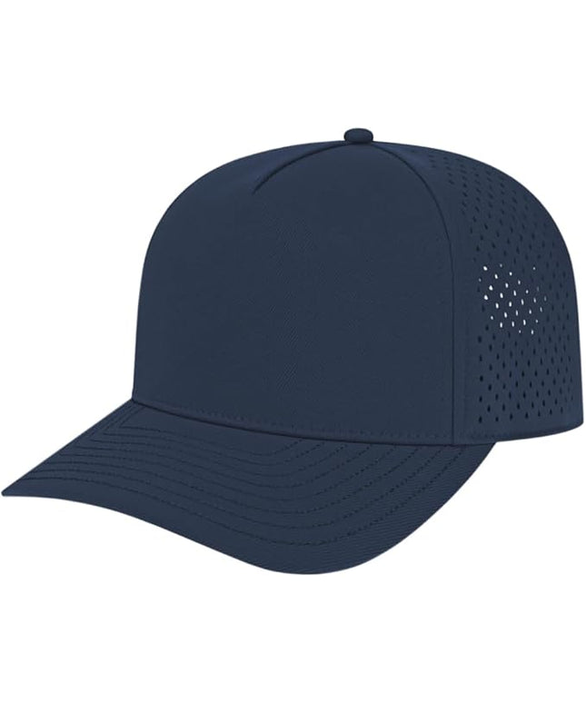 Cap America i8540 Premium Water-Resistant Perforated Medium Profile 5-Panel Cap w/UV Guard & Adjustable Snapback