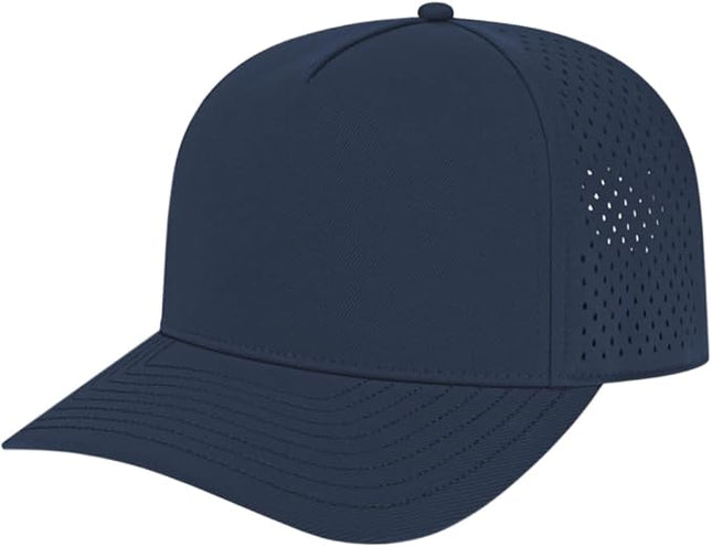 Cap America i8540 Premium Water-Resistant Perforated Medium Profile 5-Panel Cap w/UV Guard & Adjustable Snapback