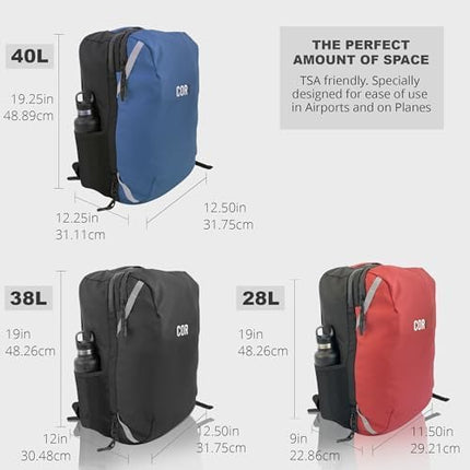 COR Surf Carry On Travel Backpack | NOW with Premium YKK Zippers | Flight Approved Carry On Laptop Backpack with Secret Passport Pockets | The Island Hopper (28L, Army Green)