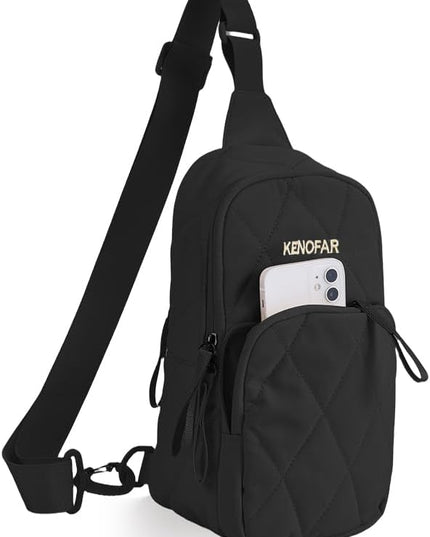 Womenquilted Puffer Crossbody Bag, Fanny Packs for Travel Hiking Lightweight Sling Backpack,Both Daily Commuting and Travel