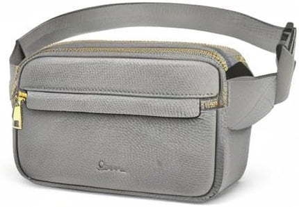 S-ZONE Fanny Packs for Women Genuine Leather RFID Blocking Crossbody Bags Purses Sling Waist Chest Bag Gifts Travel Running Adjustable Strap Men