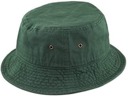The Hat Depot Bucket Hat - Unisex 100% Cotton & Denim UPF 50 Packable Summer Travel Beach Sun Hat