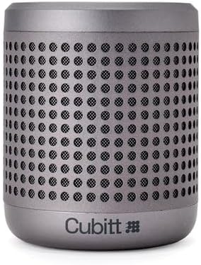 Cubitt Power Go Gen2 Portable Bluetooth Speaker – 16W Loud Sound, Waterproof IPX7, Bluetooth 5.3, Up to 9H Playtime, TWS Pairing, Quick USB-C Charging – Gun Metal